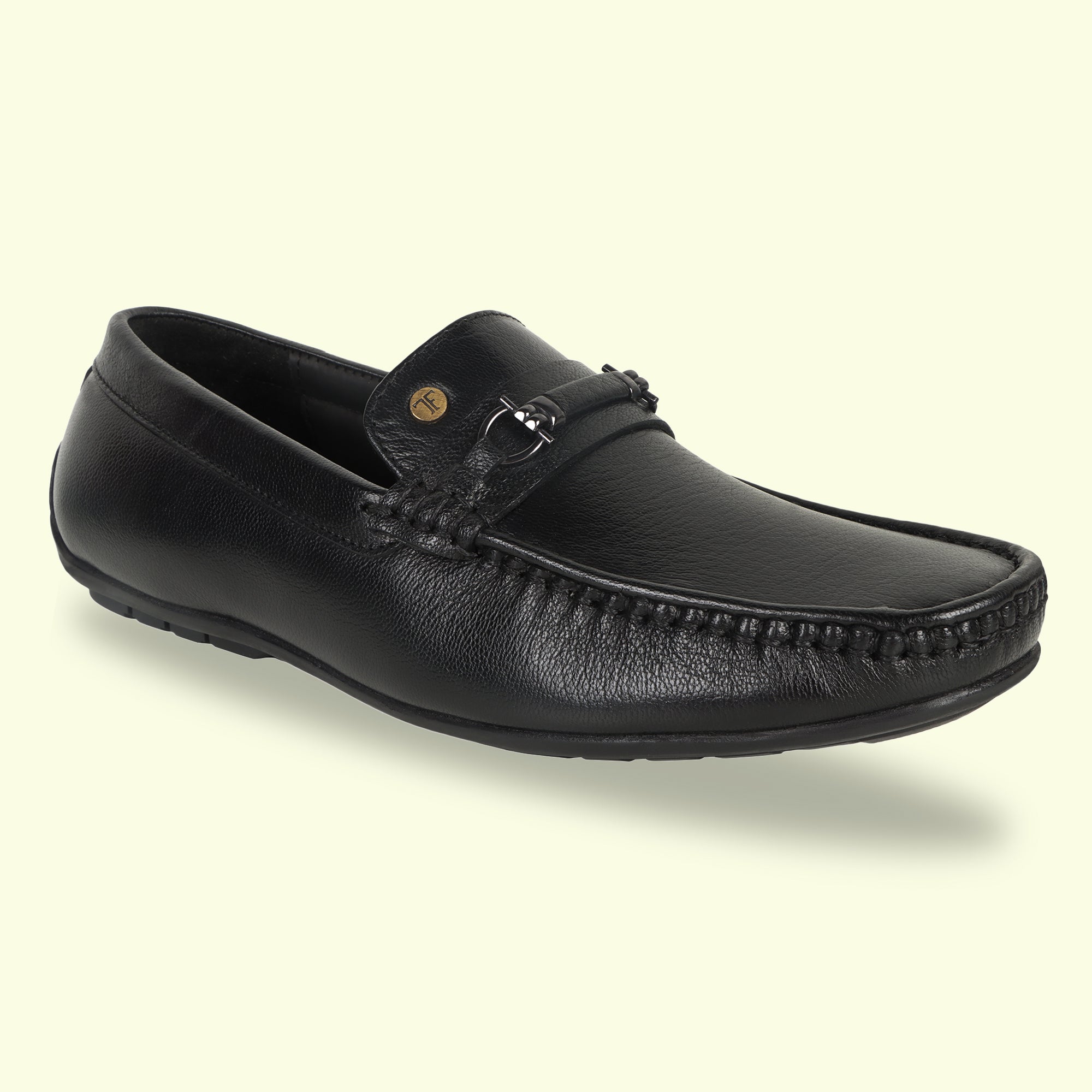 TRUDGE Black Loafer For Men - 5030