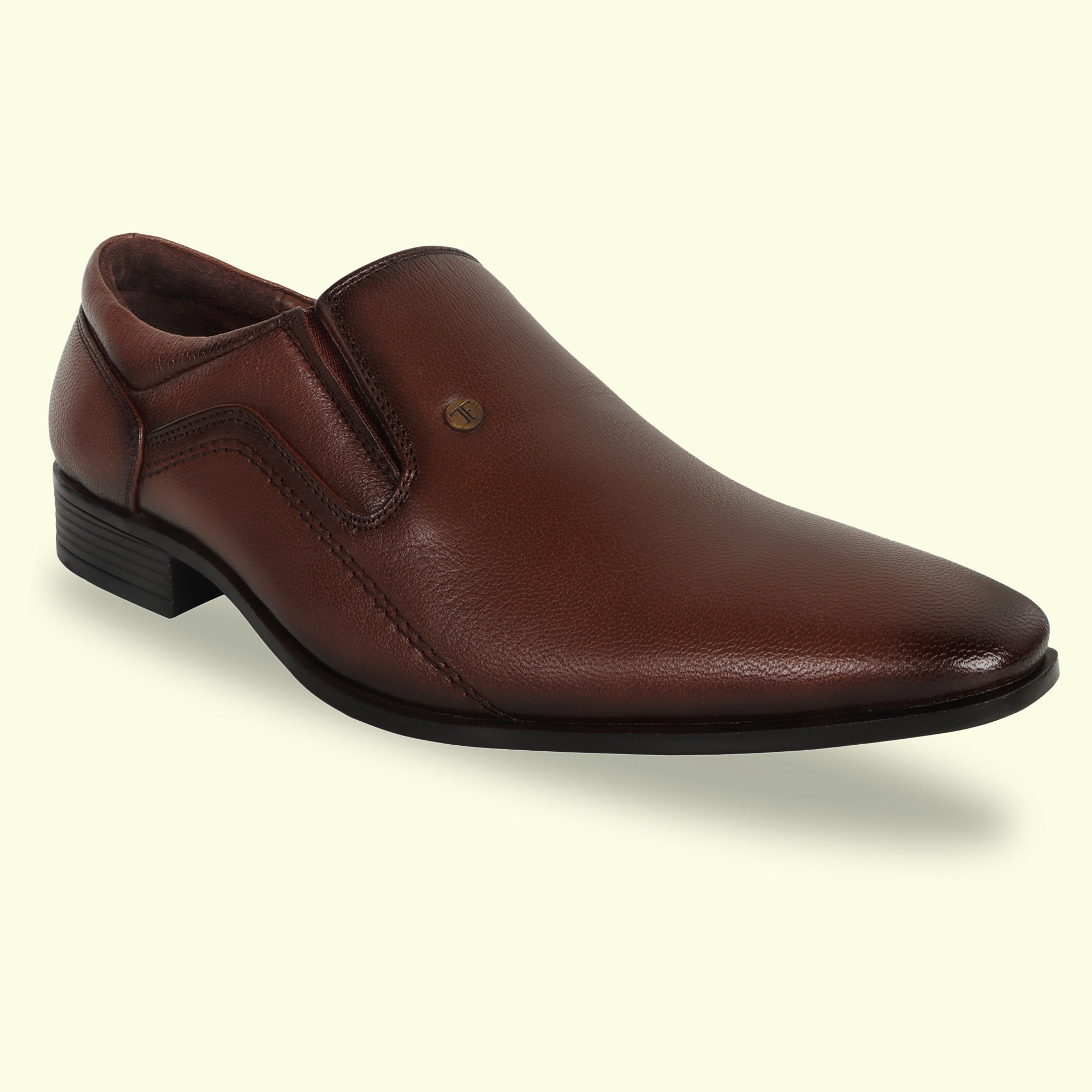 TRUDGE Brown Moccasin Formal Shoe For Men - 5020