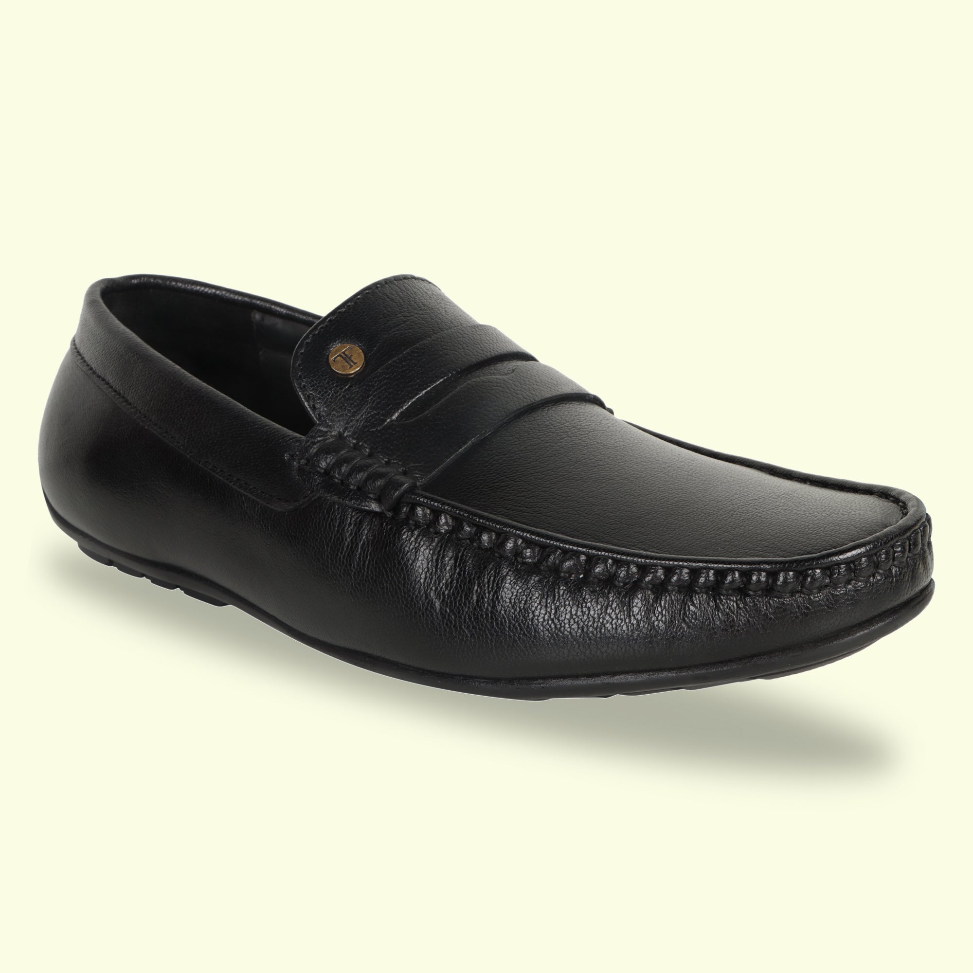 TRUDGE Black Loafer For Men - 5031