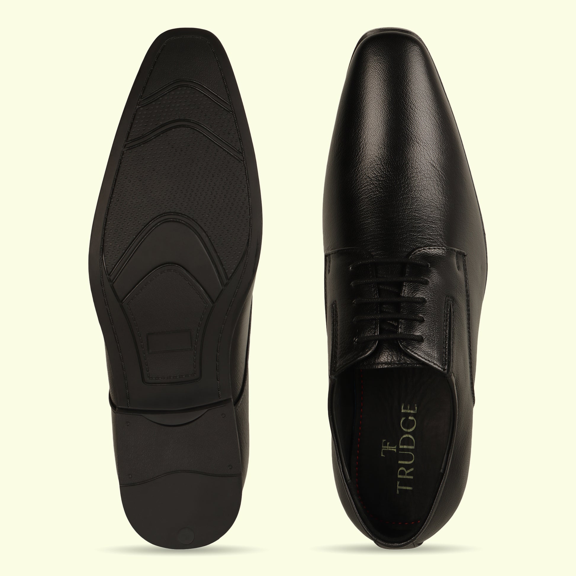 TRUDGE Black Formal Shoe For Men - 5021